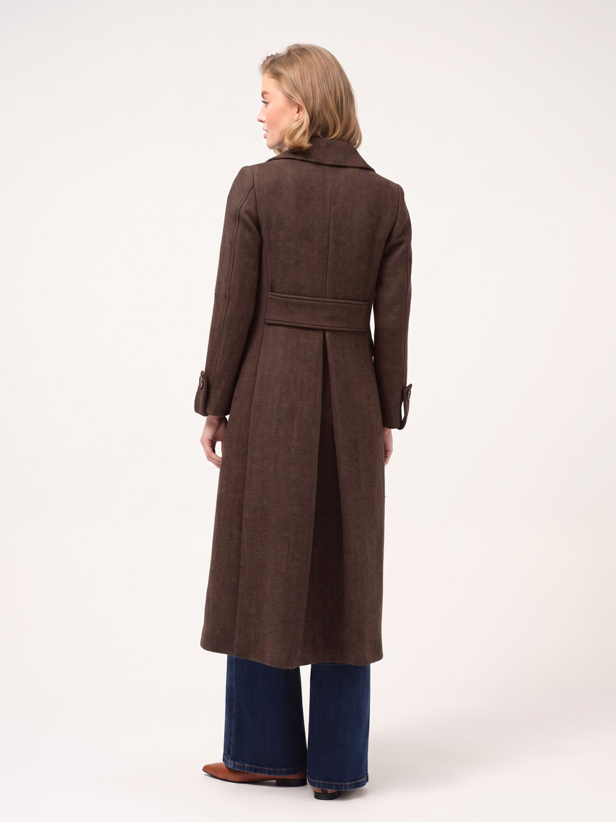 Kabát Cristina Barros - Brown Herringbone