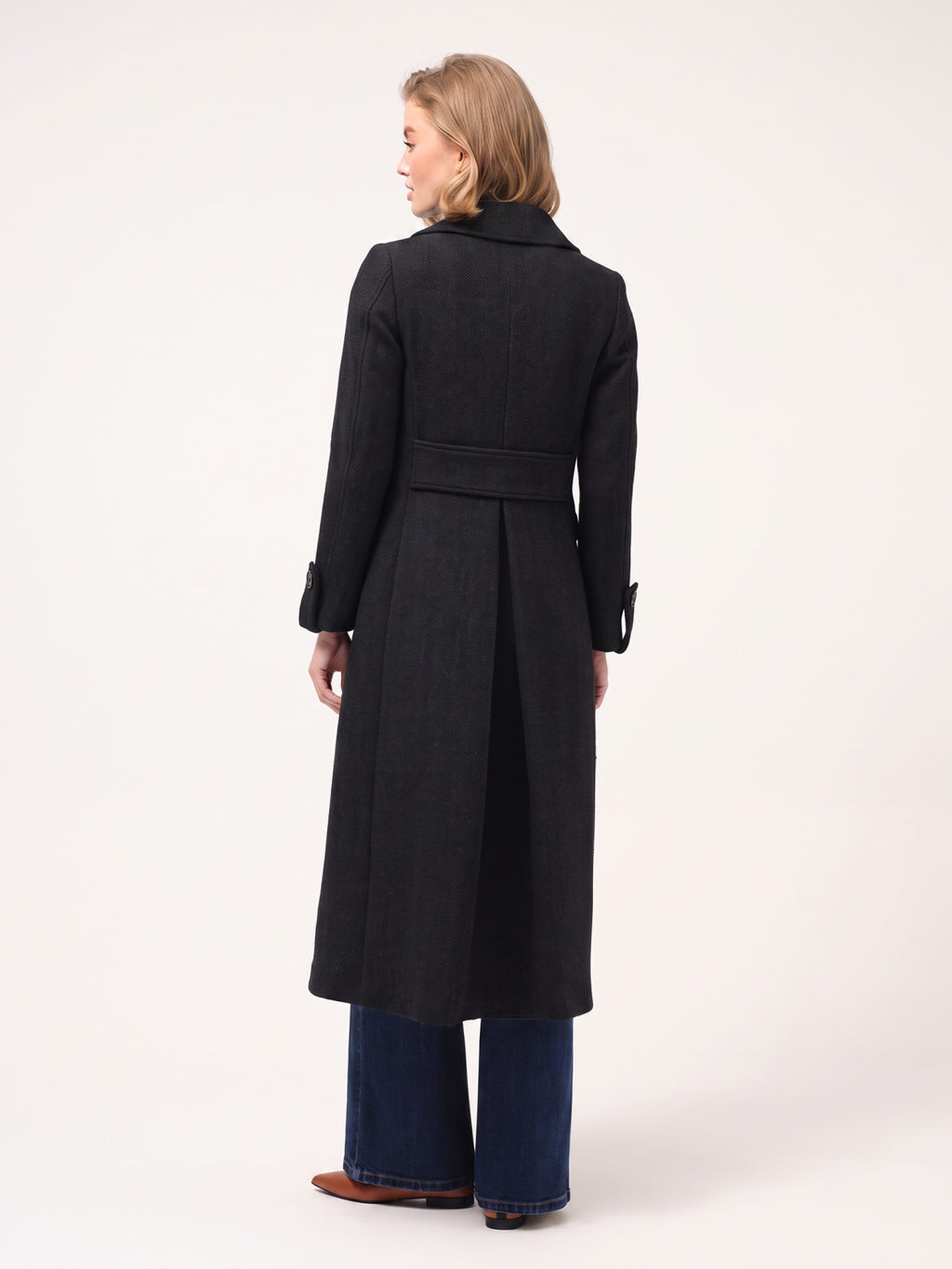 Kabát Cristina Barros - Noir Herringbone