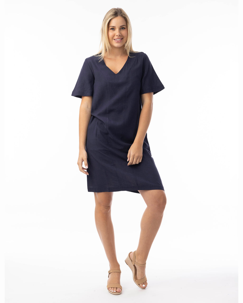 Šaty Orientique – Linen Blend Navy