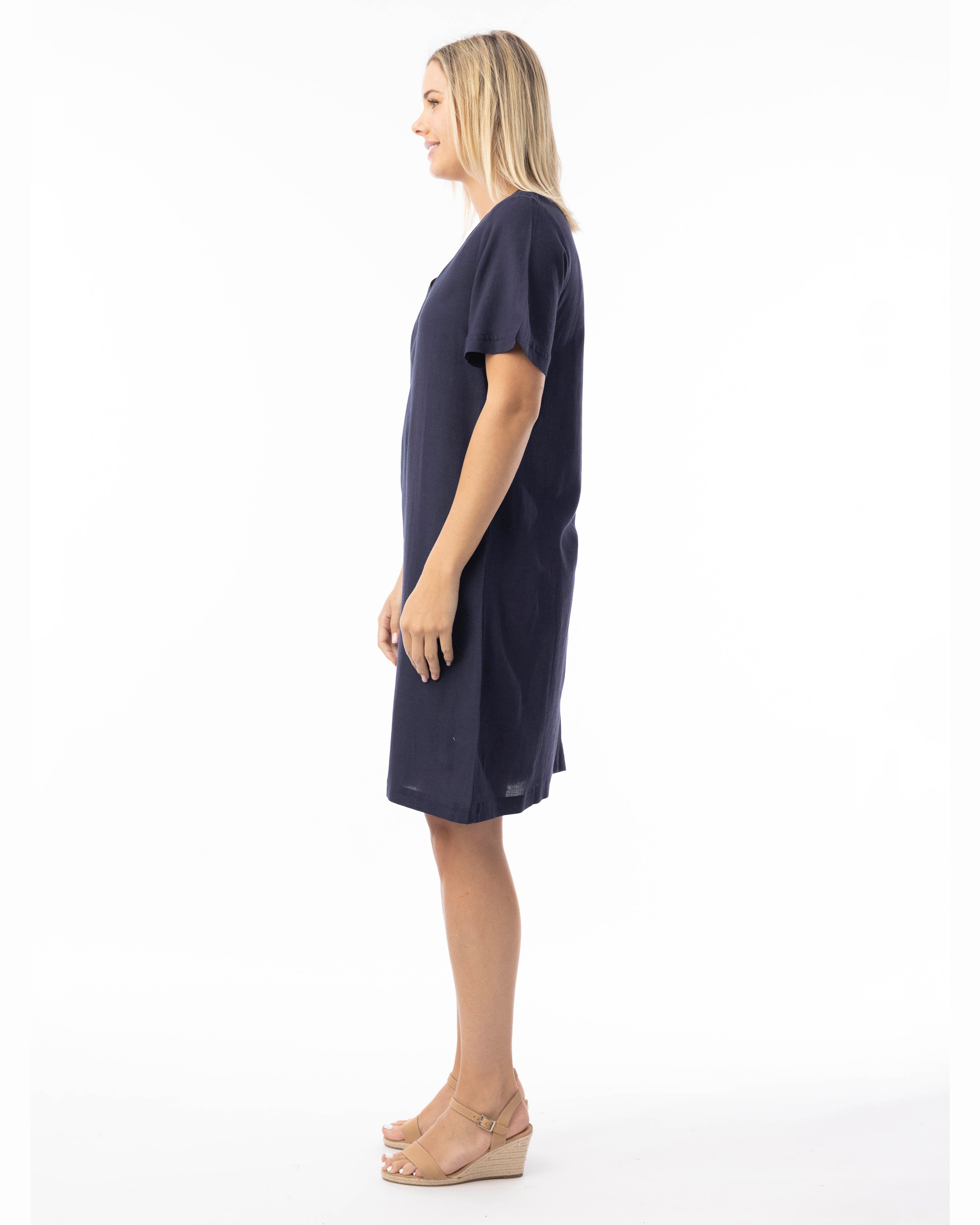 Šaty Orientique – Linen Blend Navy
