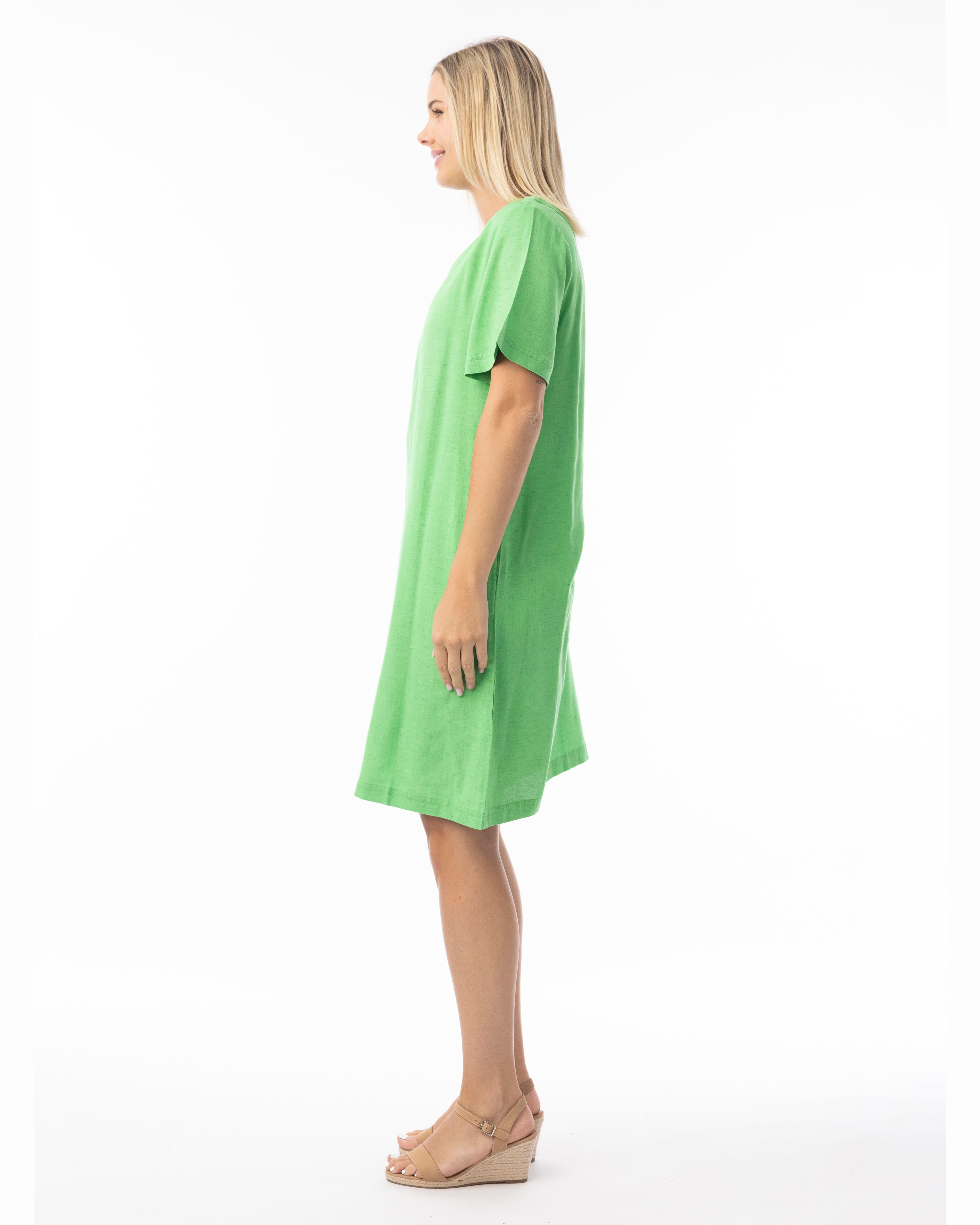 Šaty Orientique – Linen Blend Parakeet