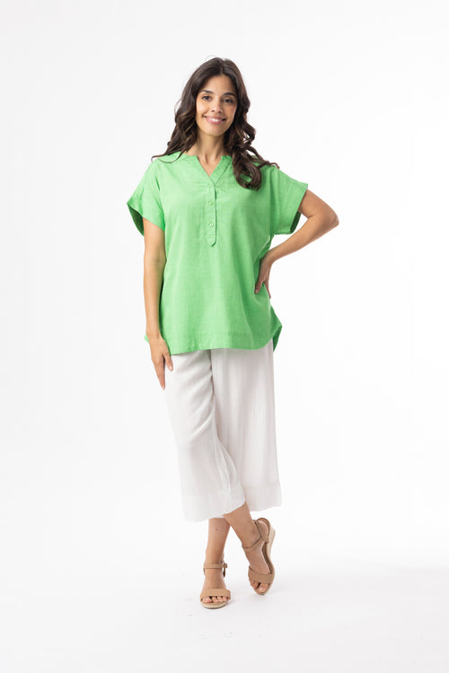 Halenka Orientique – Linen Blend Parakeet