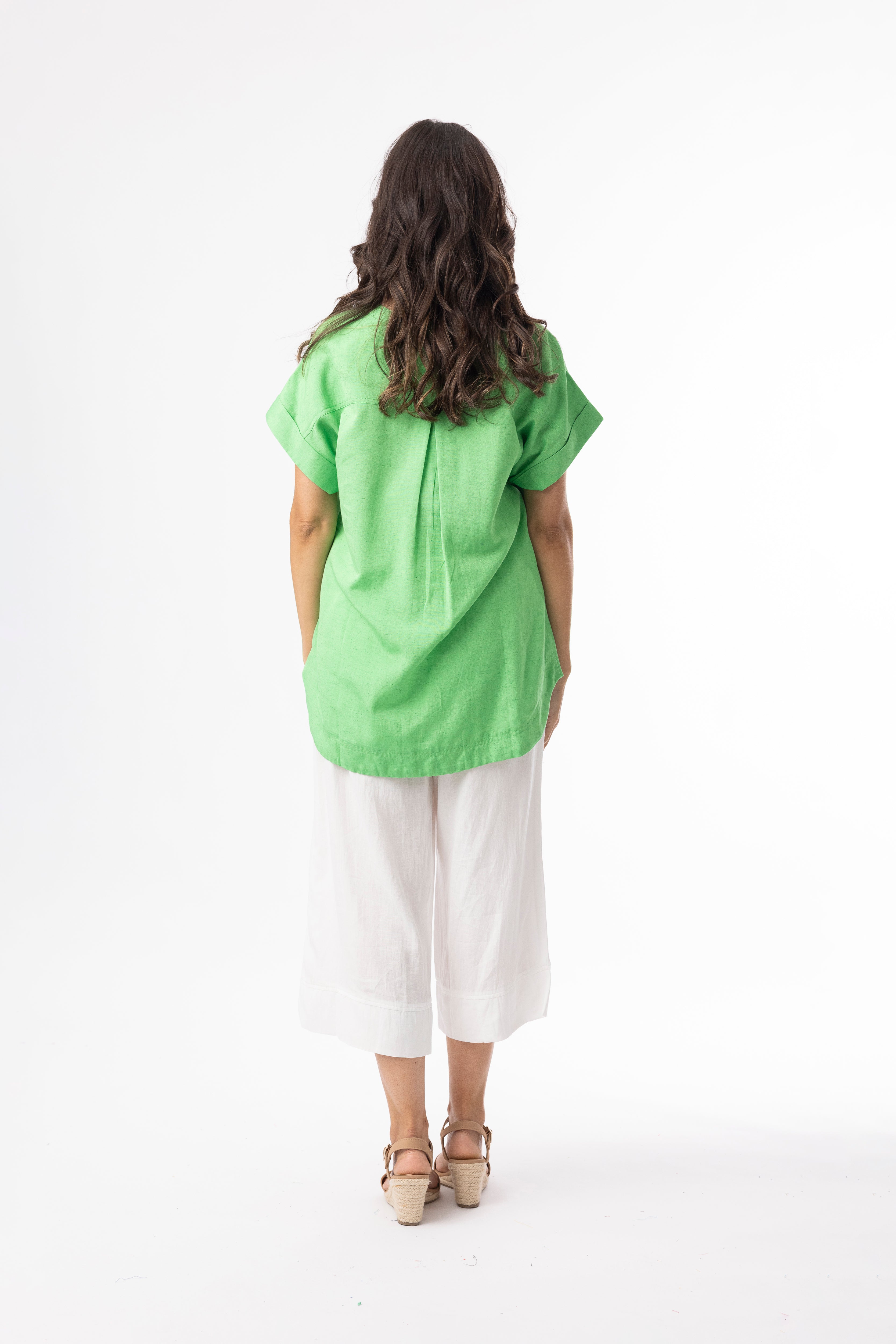 Halenka Orientique – Linen Blend Parakeet
