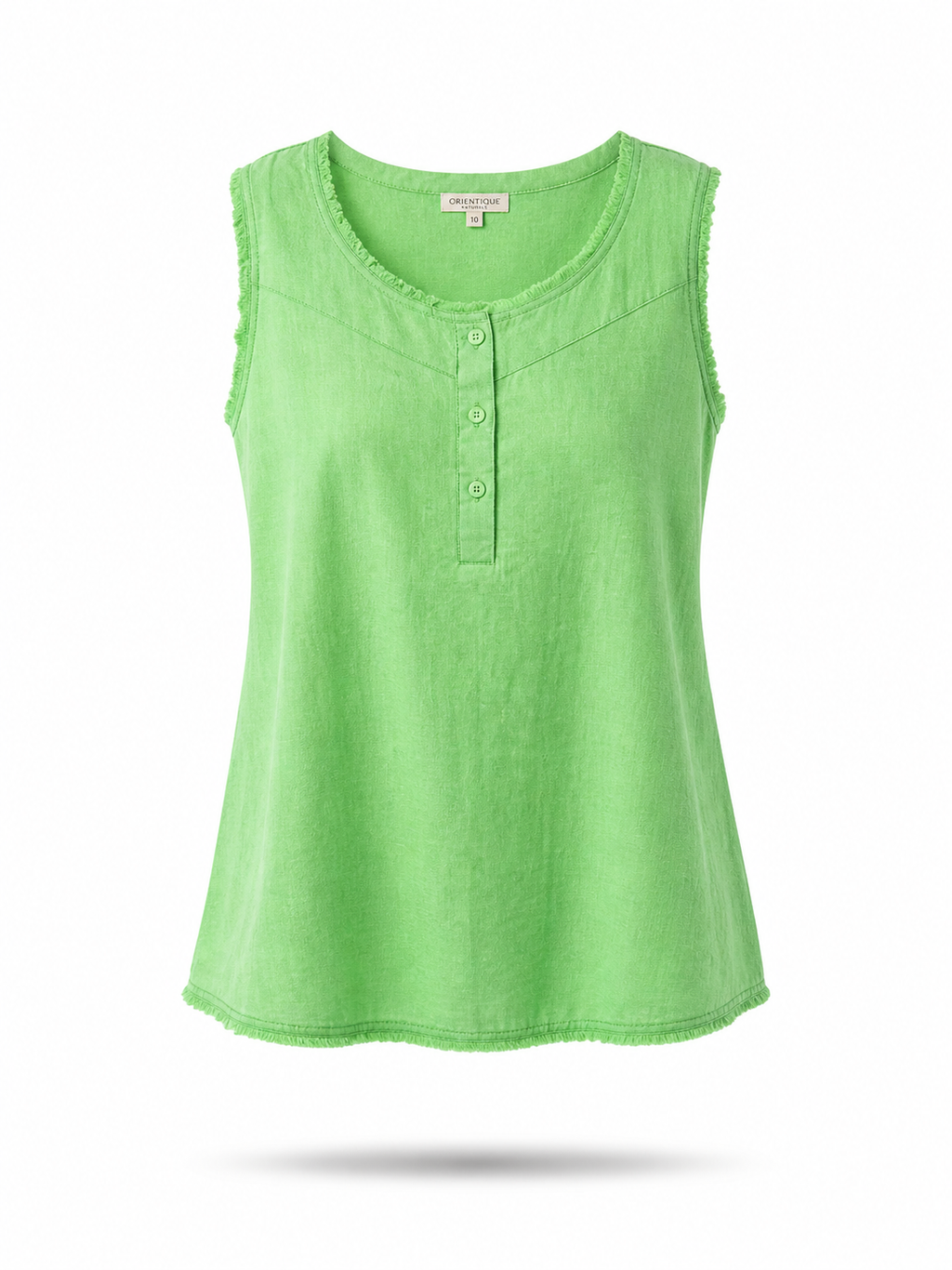 Top Orientique – Linen Blend Parakeet