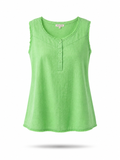 Top Orientique – Linen Blend Parakeet