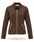 Pletená mikina Mrs. Knit - Chocolate Zip