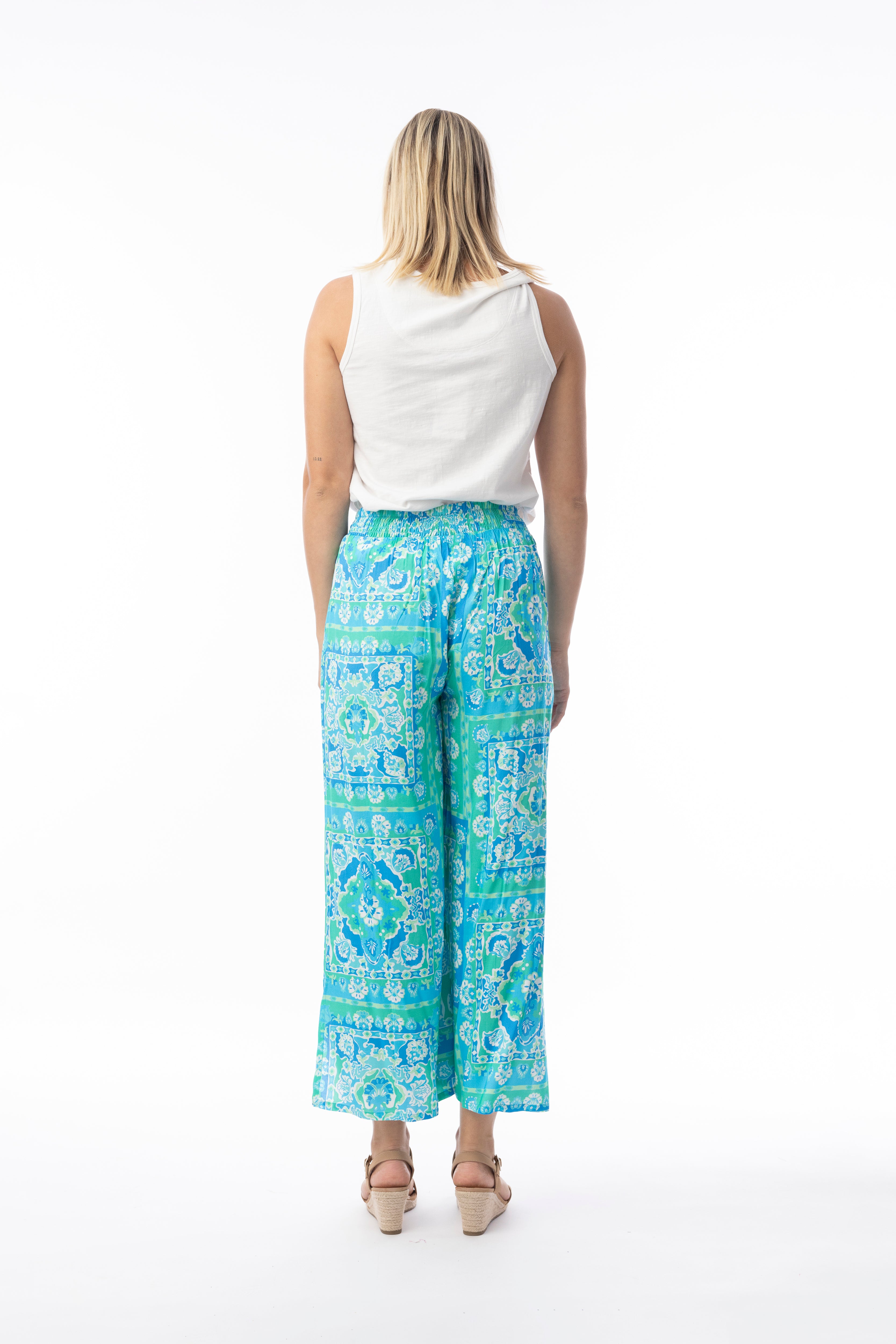 Kalhoty Orientique – Montevideo Aqua